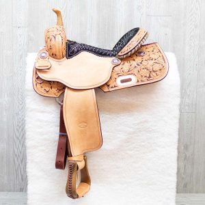 Billy Cook : Bw Barrel 1/2 Breed Floral W/ Dyed Background