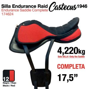 Unknown : SILLA ENDURANCE RAID CASTECUS 1946 17.5" NEGRO/ROJO